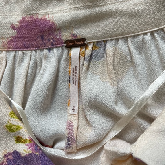 Free People Oversized Floral Swing Blouse Size Small - Picture 6 of 11